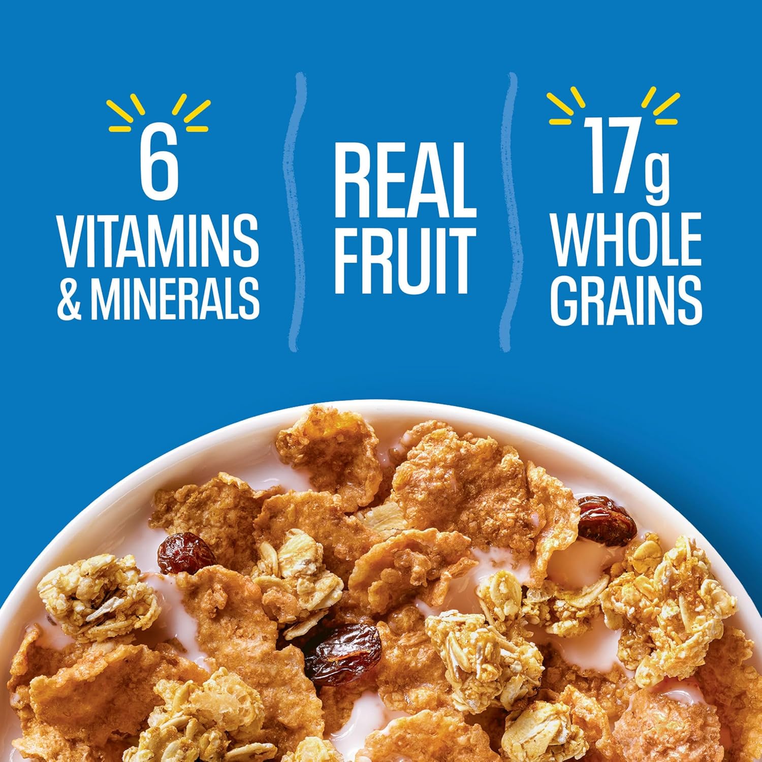 Kellogg's Raisin Bran Crunch Cereal – Fiber-Rich Raisin Bran for Mindful Morning Nutrition at Home, 24.5 oz