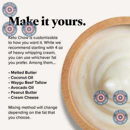 Keto Chow Eggnog Meal Replacement Powder – Nourishing Keto Shake for Mindful Fat-Adaptation Days