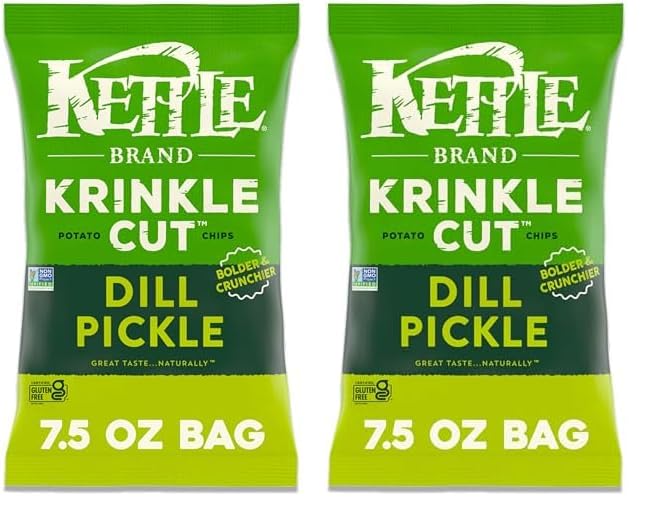 Kettle Brand Potato Chips Backyard Barbeque Kettle Chips, 7.5 Oz – Sturdy Picnic Chips for Beach Days and Hikes