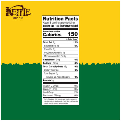 Kettle Brand Potato Chips Backyard Barbeque Kettle Chips, 7.5 Oz – Sturdy Picnic Chips for Beach Days and Hikes