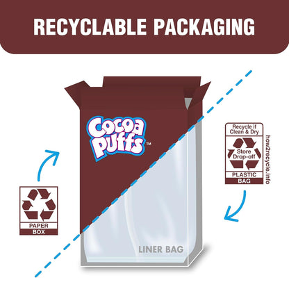 Kid-Approved Cocoa Puffs Chocolatey Breakfast Cereal, Whole Grain, Family Mega Size, 25.8 oz