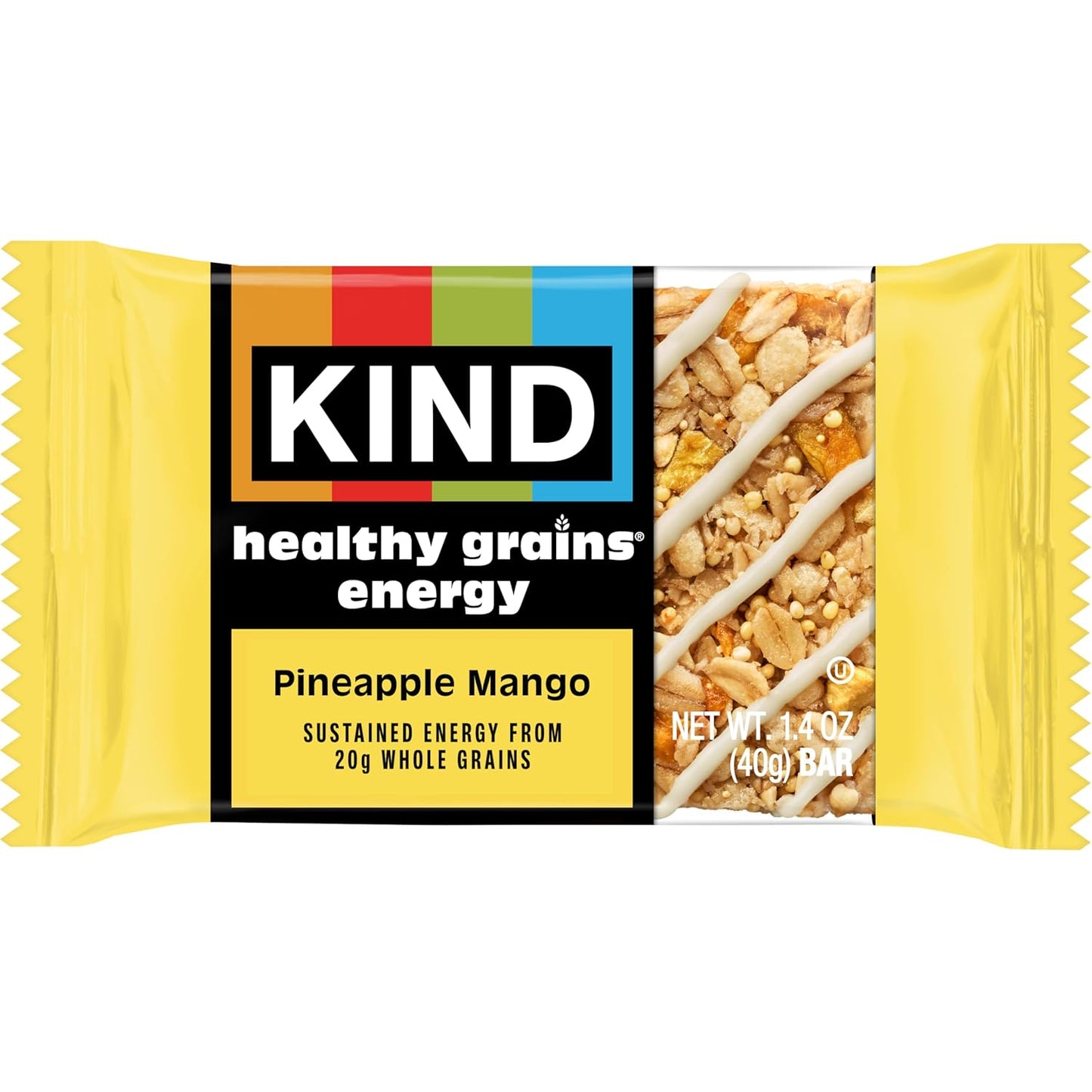KIND Healthy Grains – Commuter Bag Snack for Sustained Mid-Morning Productivity, 5g Fiber and Real Fruit