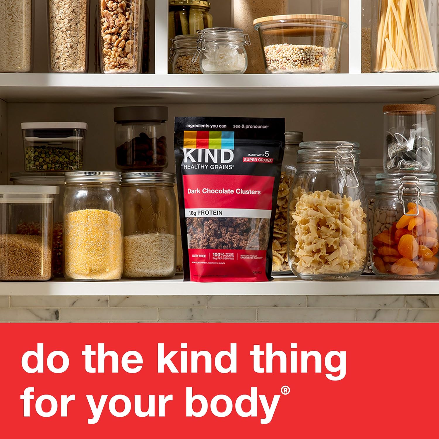 KIND Healthy Grains Granola Dark Chocolate – Family Pantry Staple for Celiac Households and Sensitive Eaters, 11oz