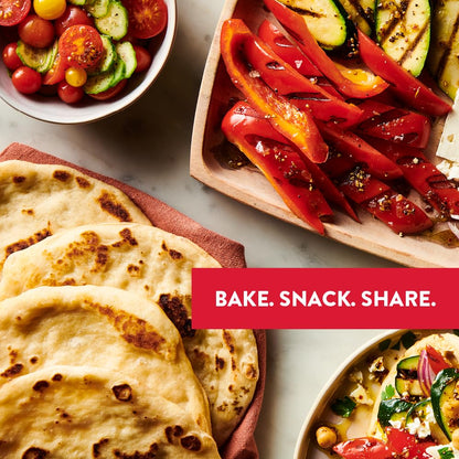 King Arthur Baking Company Perfectly Tender Flatbread Kit – Effortless Add-Water-and-Oil Weeknight Side