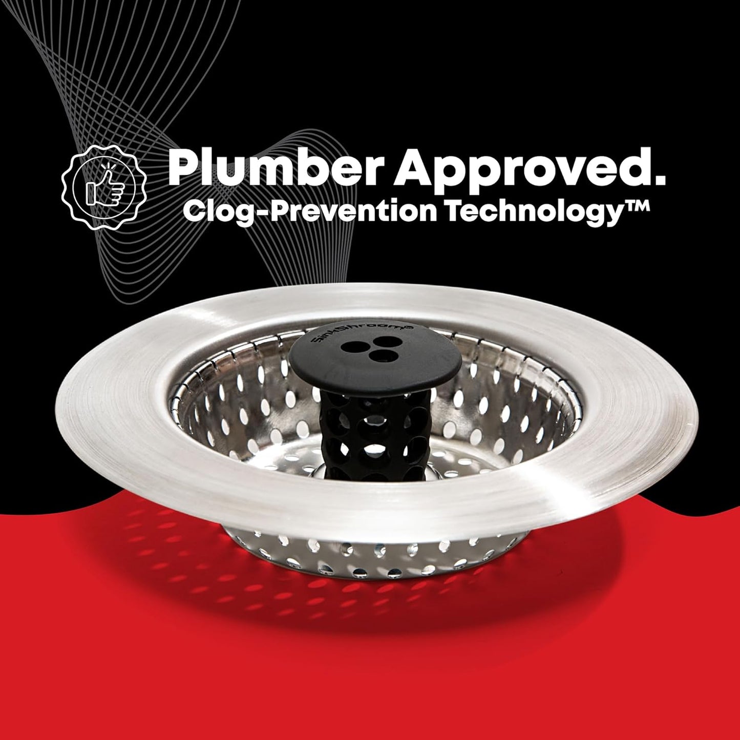 Kitchen SinkShroom Rust-Free Stainless Sink Strainer for Open-Concept Minimalist Spaces
