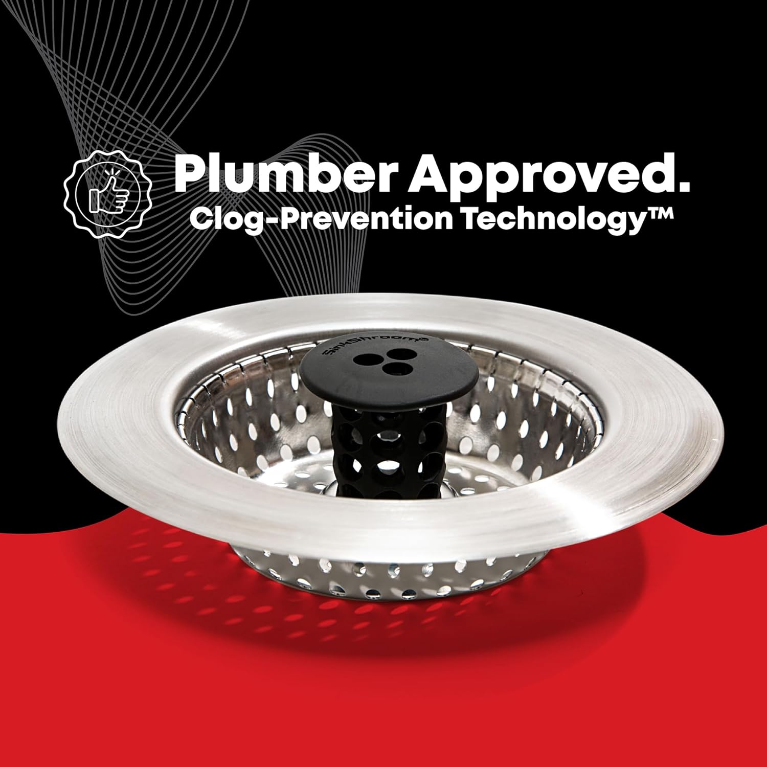 Kitchen SinkShroom Rust-Free Stainless Sink Strainer for Open-Concept Minimalist Spaces
