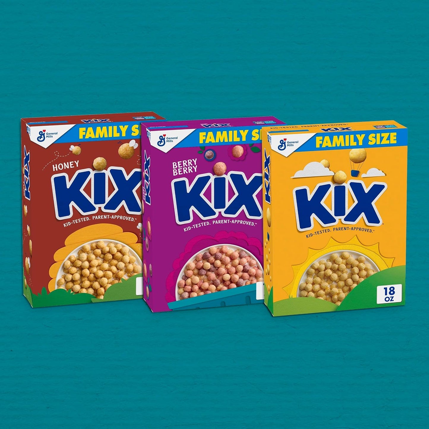 Kix Crispy Corn Cereal Puffs – Wholesome Weekday Breakfast Before School, 18 oz Family Pack