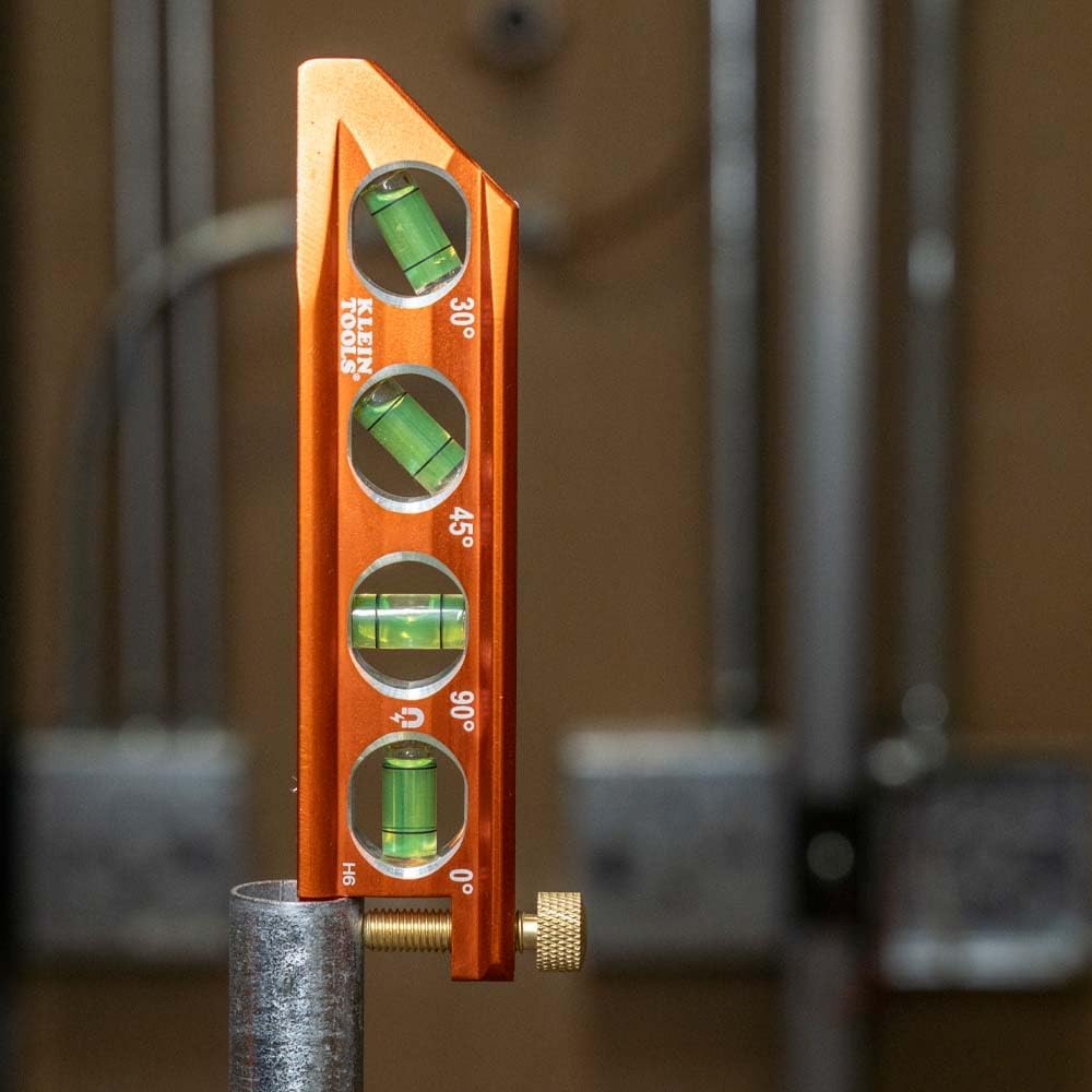 Klein Tools 935AB4V Conduit Level – Locked-On Magnetic Mounting for Safer Panel Board and Enclosure Squaring