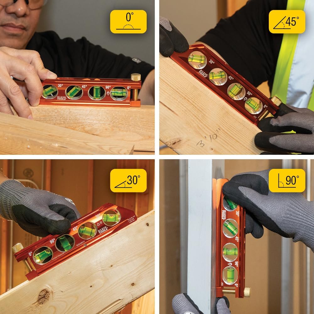Klein Tools 935AB4V Conduit Level – Locked-On Magnetic Mounting for Safer Panel Board and Enclosure Squaring