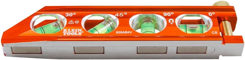 Klein Tools 935AB4V Conduit Level – Locked-On Magnetic Mounting for Safer Panel Board and Enclosure Squaring