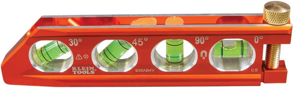 Klein Tools 935AB4V Conduit Level – Locked-On Magnetic Mounting for Safer Panel Board and Enclosure Squaring