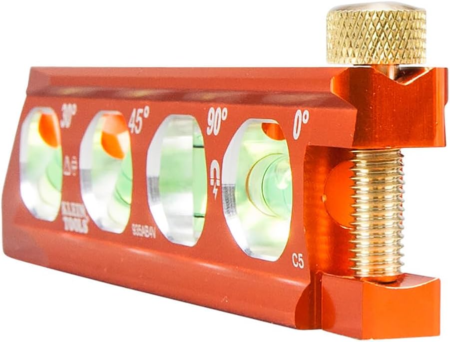 Klein Tools 935AB4V Conduit Level – Locked-On Magnetic Mounting for Safer Panel Board and Enclosure Squaring