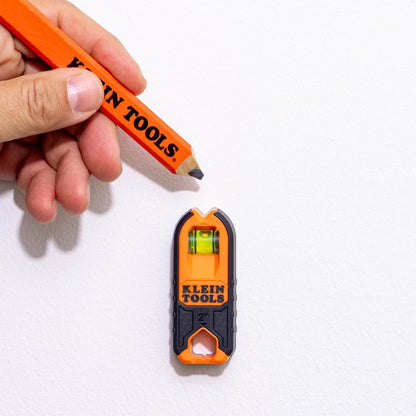 Klein Tools Stud Finder 2-Pack Gift for DIY Beginners, Magnetic Wood and Metal Locator with Carabiner and Built-In Level