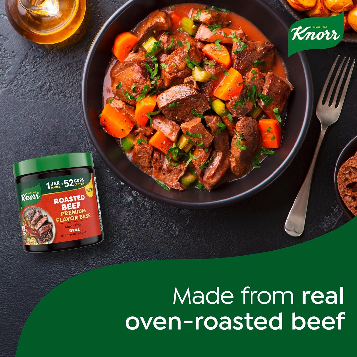 Knorr Premium Beef Concentrate – Instant Stock for Office Breakroom and Home Meal Prep Stations