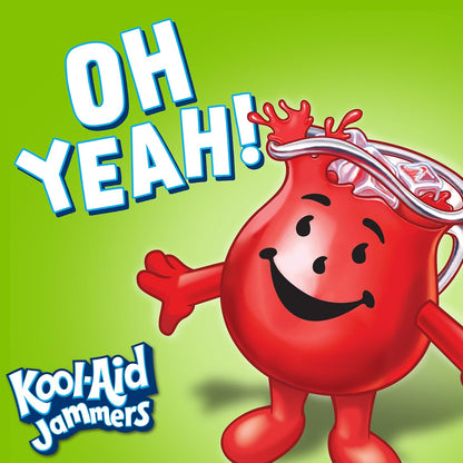 Kool-Aid Jammers Flavored Kids Drinks – Resealable Pouches for Car Rides, Road Trips, and Park Outings