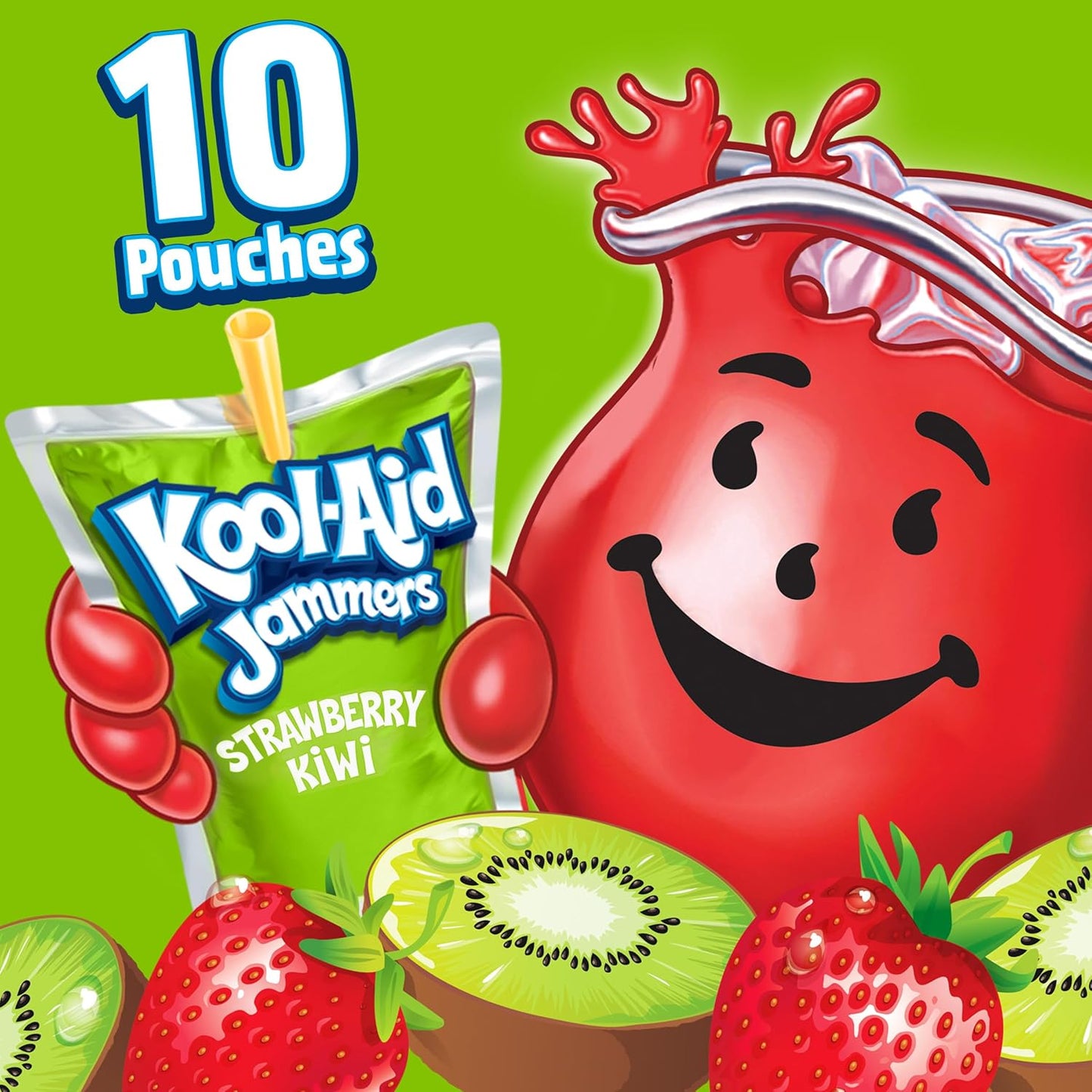 Kool-Aid Jammers Flavored Kids Drinks – Resealable Pouches for Car Rides, Road Trips, and Park Outings