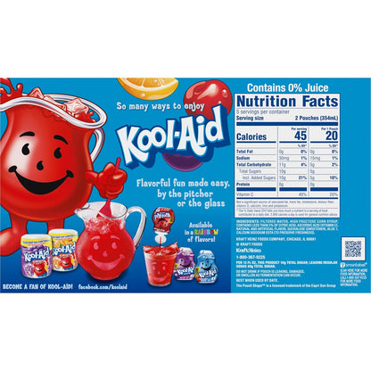 Kool-Aid Jammers Tropical Punch Pouches – Better-For-You Fridge Drink for Adults Cutting Back on Soda