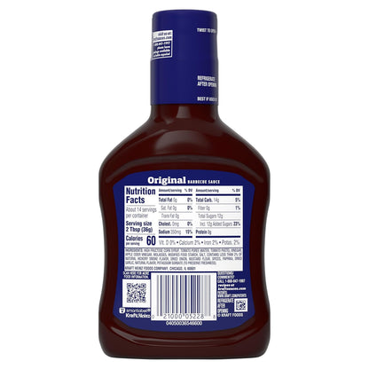 Kraft BBQ Barbecue Sauce – Family Weeknight Sauce for Burgers, Wings, and Kid-Friendly Plates