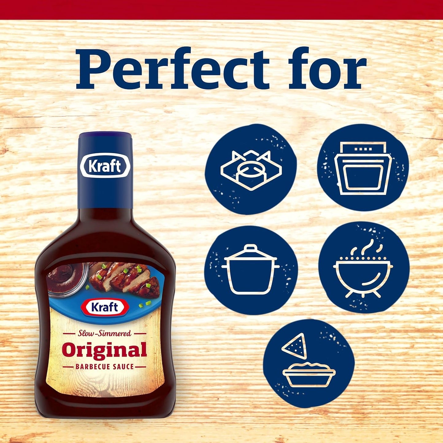 Kraft BBQ Barbecue Sauce – Family Weeknight Sauce for Burgers, Wings, and Kid-Friendly Plates