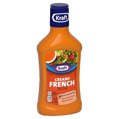 Kraft Creamy French Dressing – Bold Flavor Dressing for Wellness-Focused Home Cooks, 16 fl oz