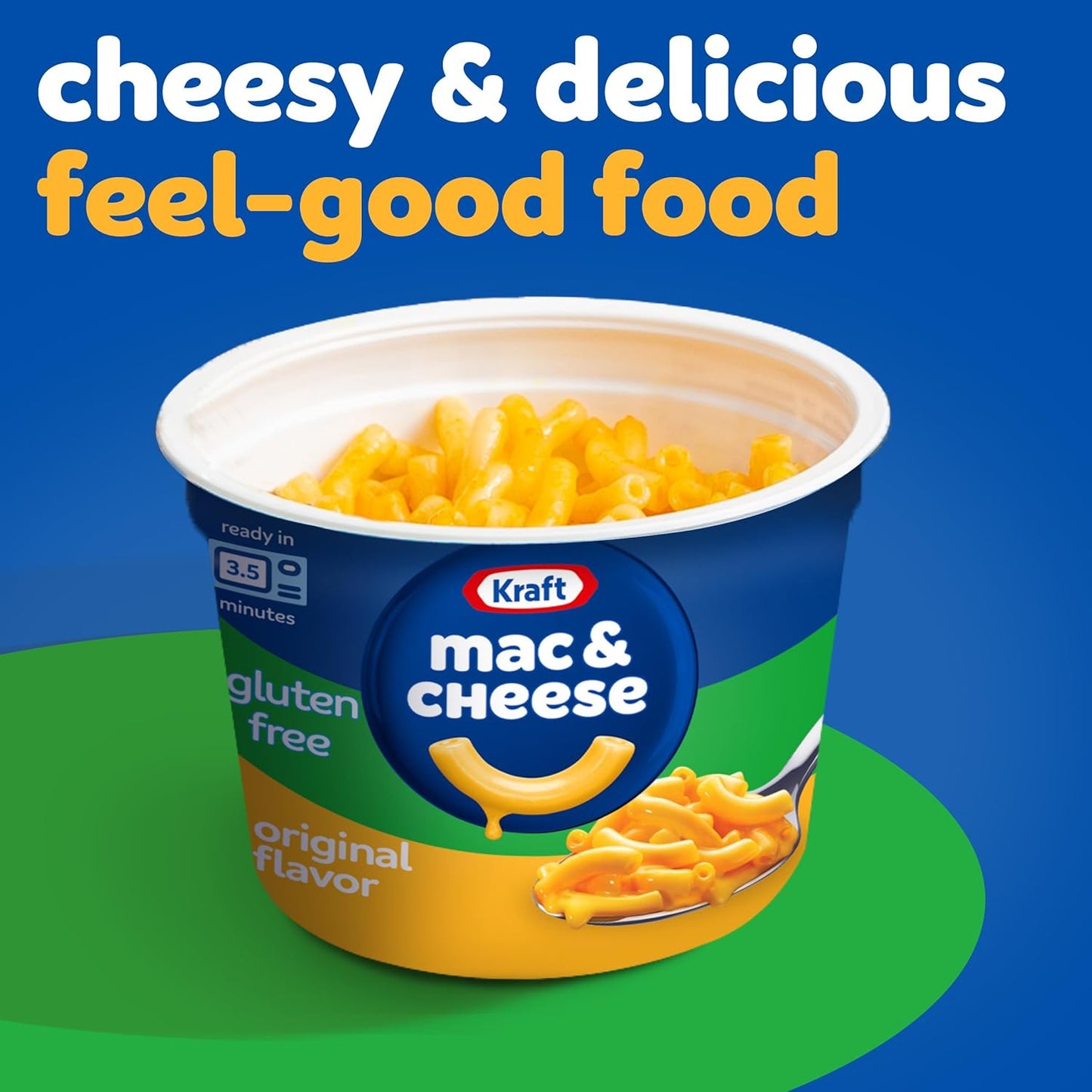 Kraft Gluten Free Original Mac & Cheese 4-Pack – Portable Camping and Travel Lunch, No Refrigeration Needed