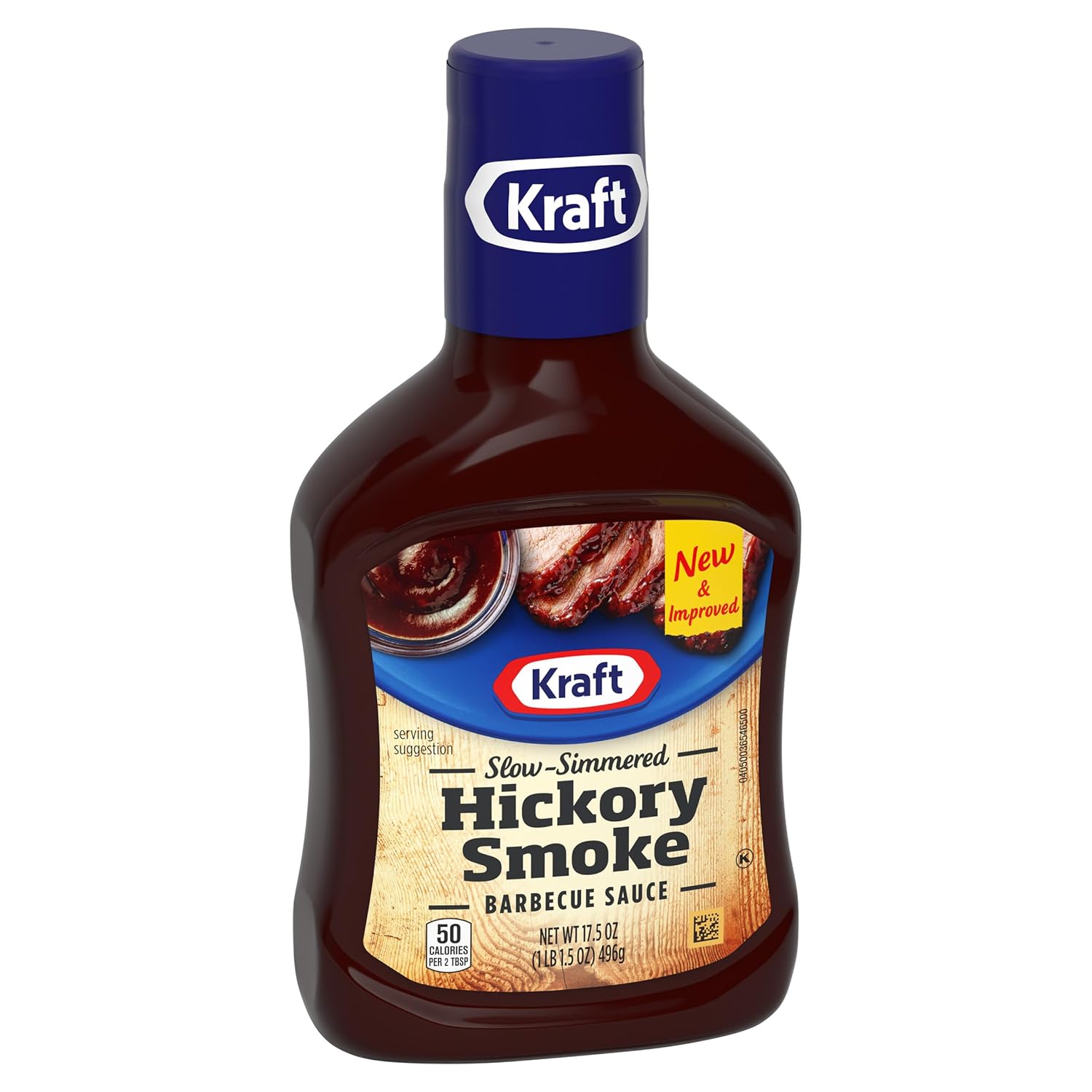 Kraft Hickory Smoke BBQ Sauce, 17.5 oz Bottle – Tailgate and Campground Condiment for Dipping, Slathering, and Grilling