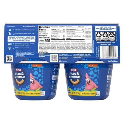 Kraft Super Mario Macaroni Cups Party Favor Bag Fillers for Kids Themed Birthday Celebrations 4 ct
