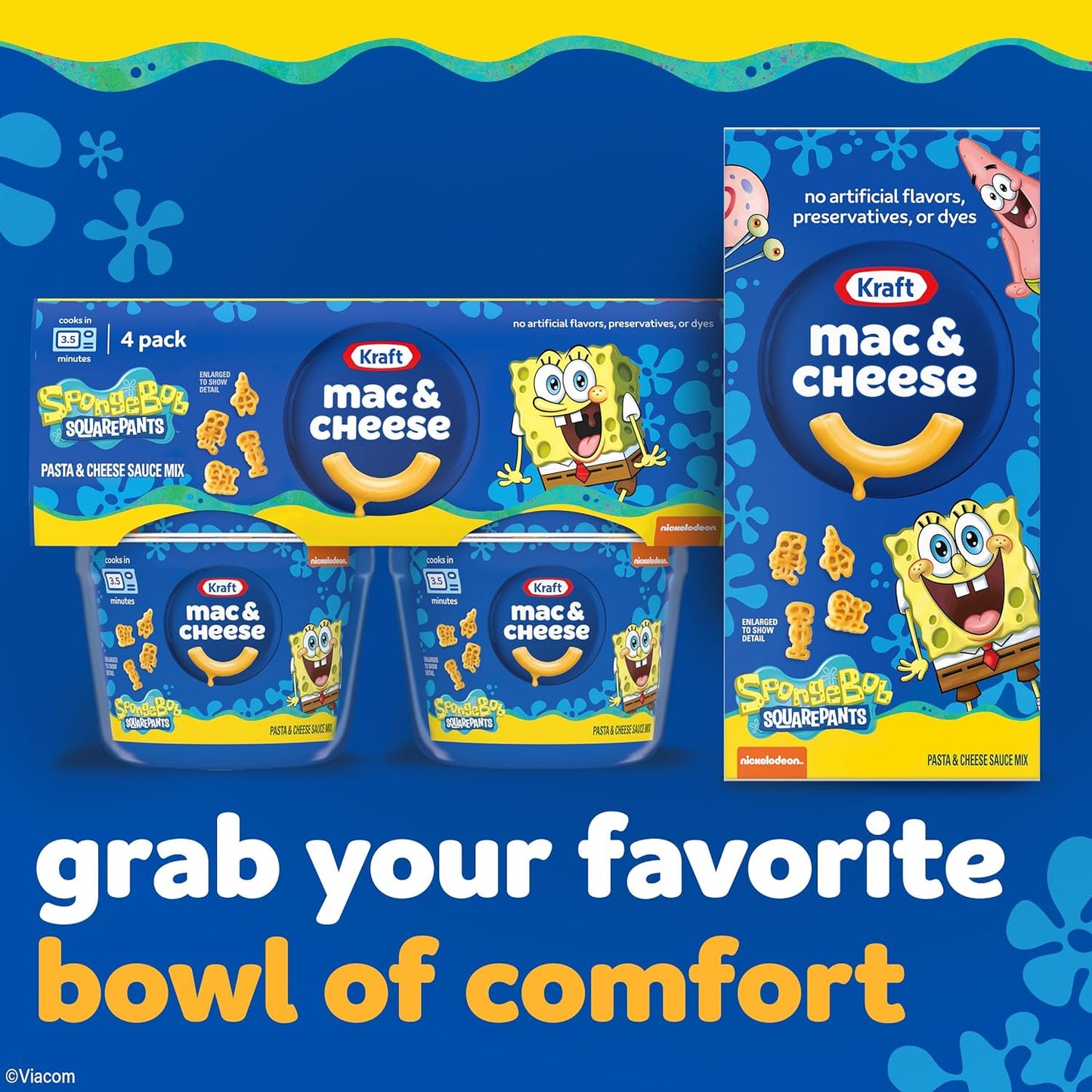 Kraft Super Mario Macaroni Cups Party Favor Bag Fillers for Kids Themed Birthday Celebrations 4 ct
