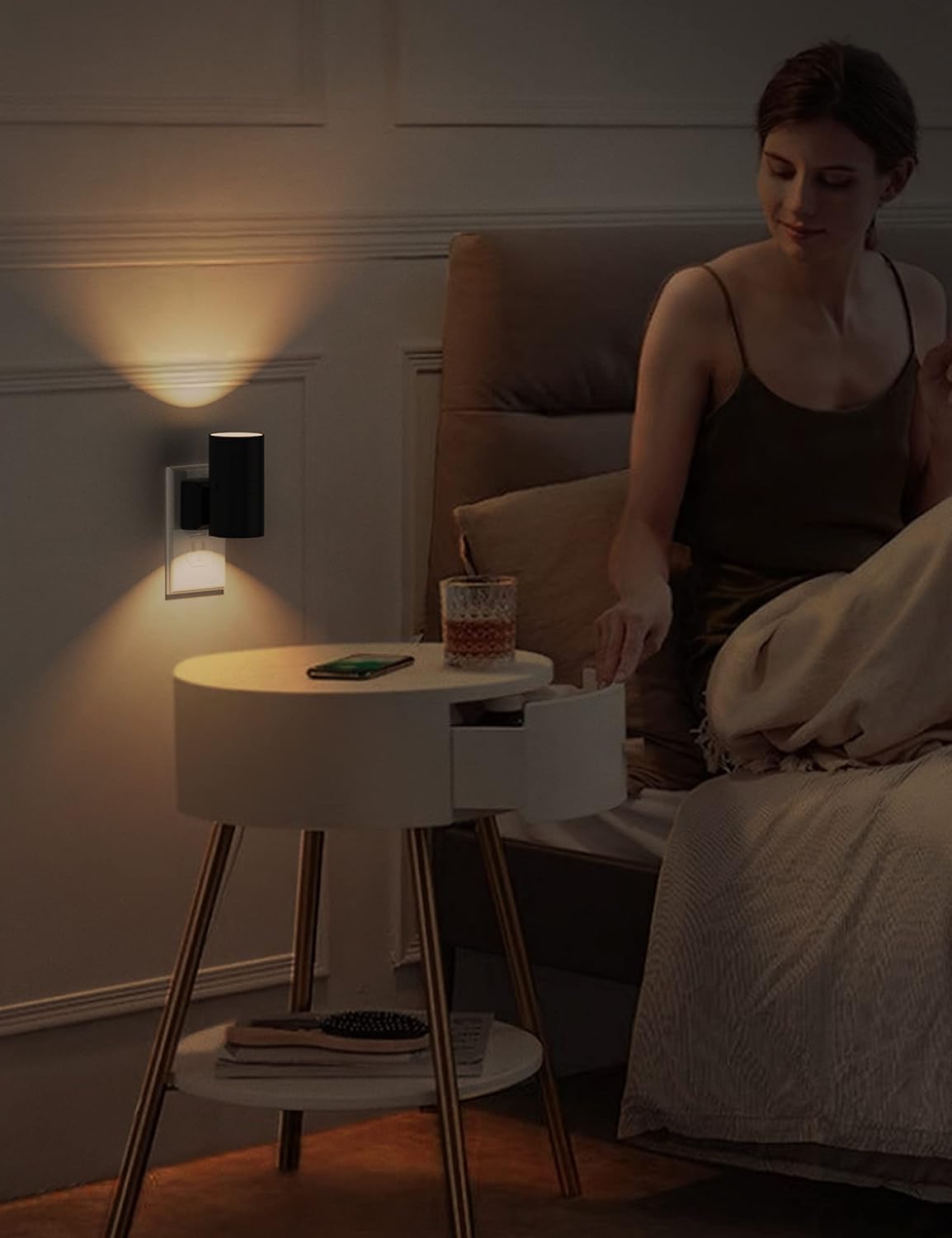 L LOHAS LED Night Light Plug in – Cozy Birthday Gift for Mom and Her, Dimmable Bedroom Mood Light
