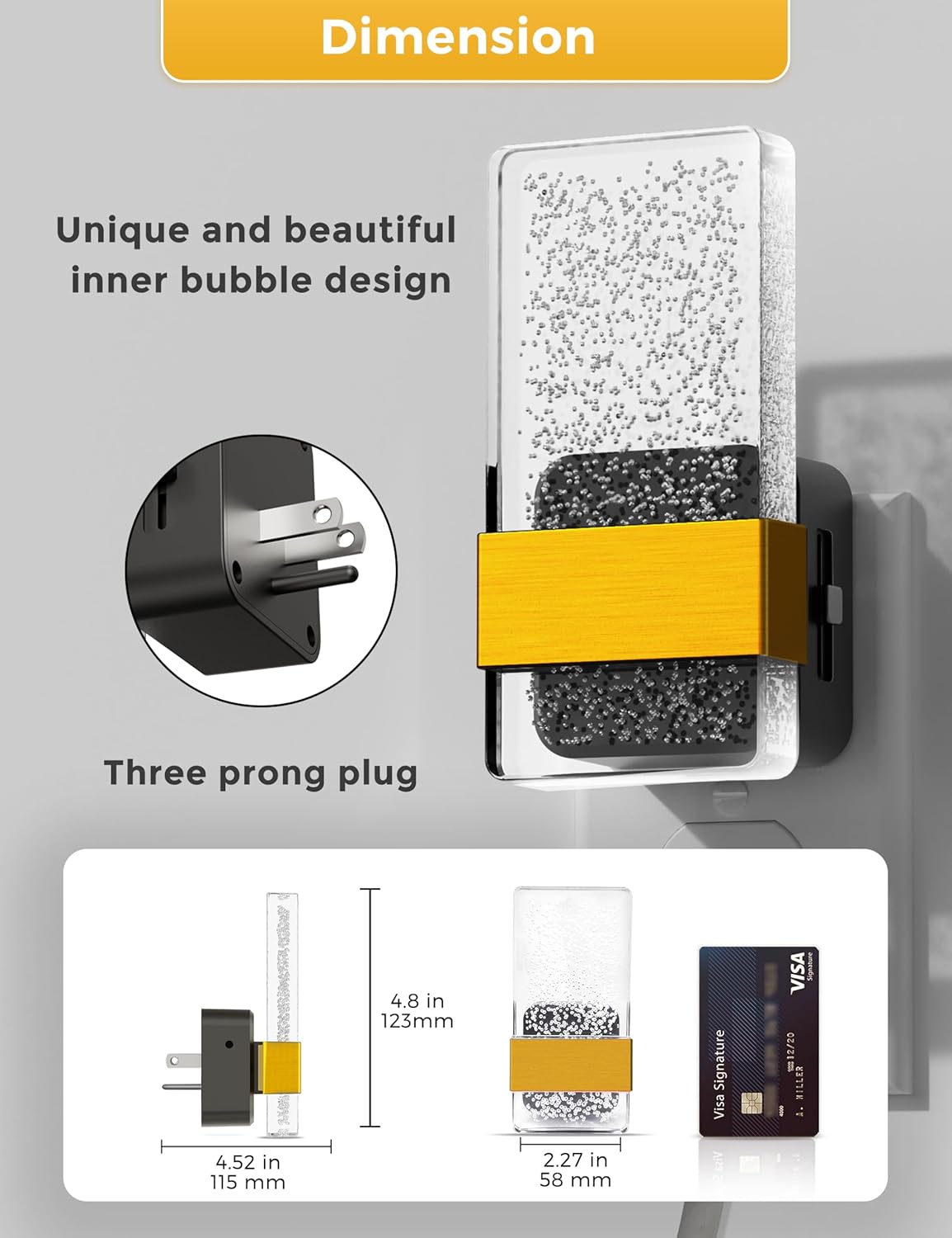 L LOHAS Nightlight Plug Into Wall – Uncluttered Design Night Light for Minimalist Bedroom, Auto Dusk to Dawn