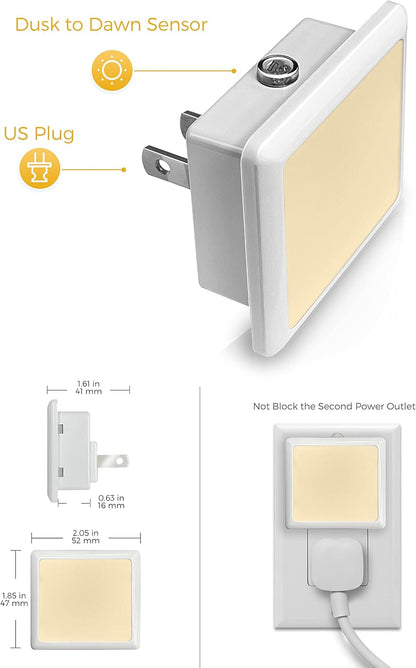 L LOHAS Plug-in Night Light – Thoughtful Birthday Gift for Mom and Grandparents, Safe Soft Glow for Senior Bedrooms
