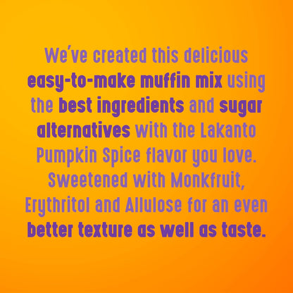 Lakanto Pumpkin Spice Muffin Mix - Easy Bake Mix for Kids Cooking Days and After School Snacks
