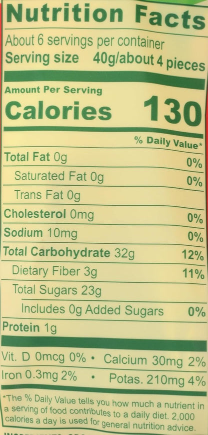 large mango halves (not thin strips) for bigger bite satisfaction