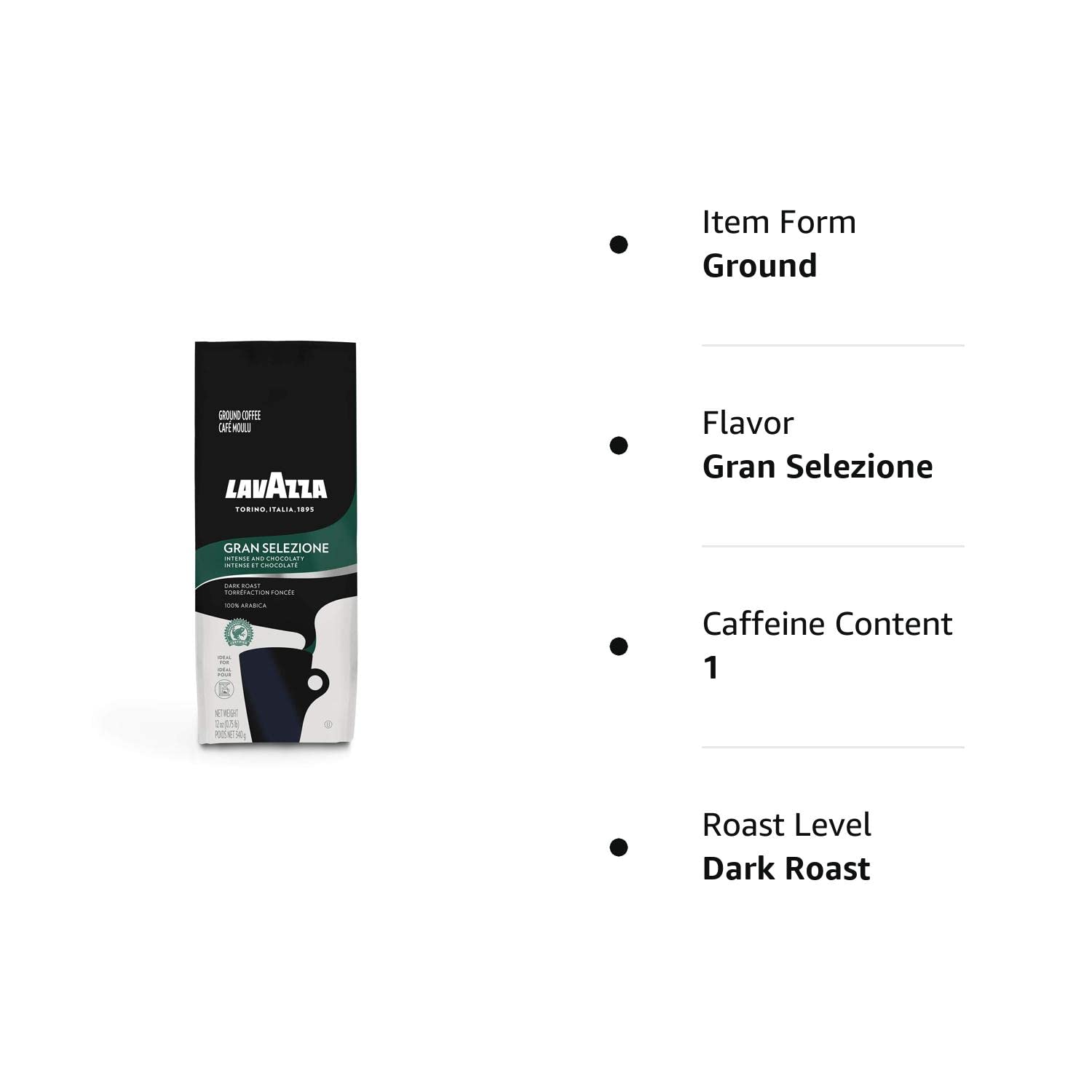 Lavazza Italian Roast Ground Coffee 12oz Bag — Bold 5/5 Intensity Fuel for the High-Performance Morning Routine