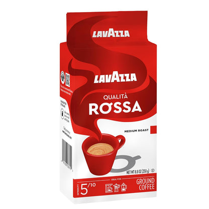 Lavazza Qualità Rossa Ground Coffee – Study Session Companion for Shared Kitchens, French Press Brew
