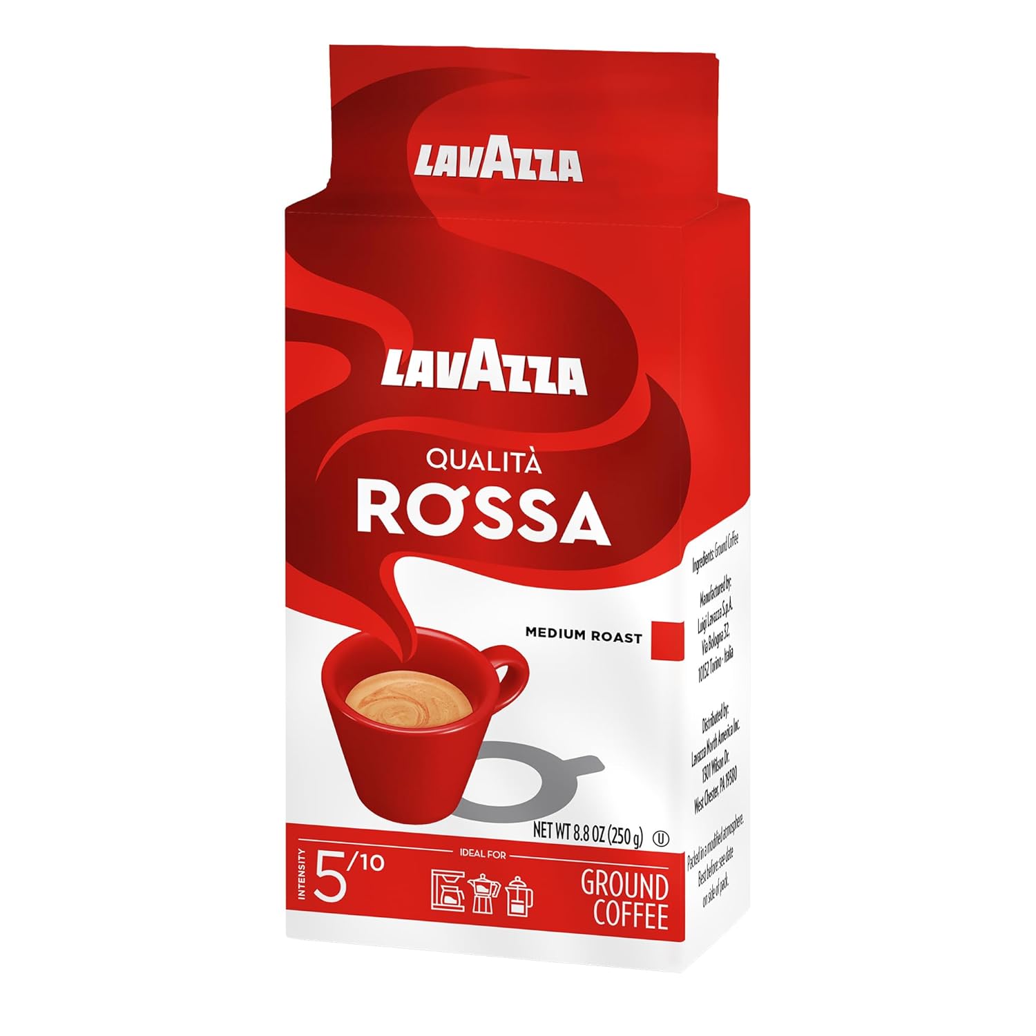 Lavazza Qualità Rossa Ground Coffee – Study Session Companion for Shared Kitchens, French Press Brew