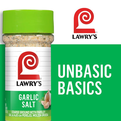 Lawry's Garlic Salt – Stocking Stuffer and Holiday Gift for Grillers, 11 oz Shaker