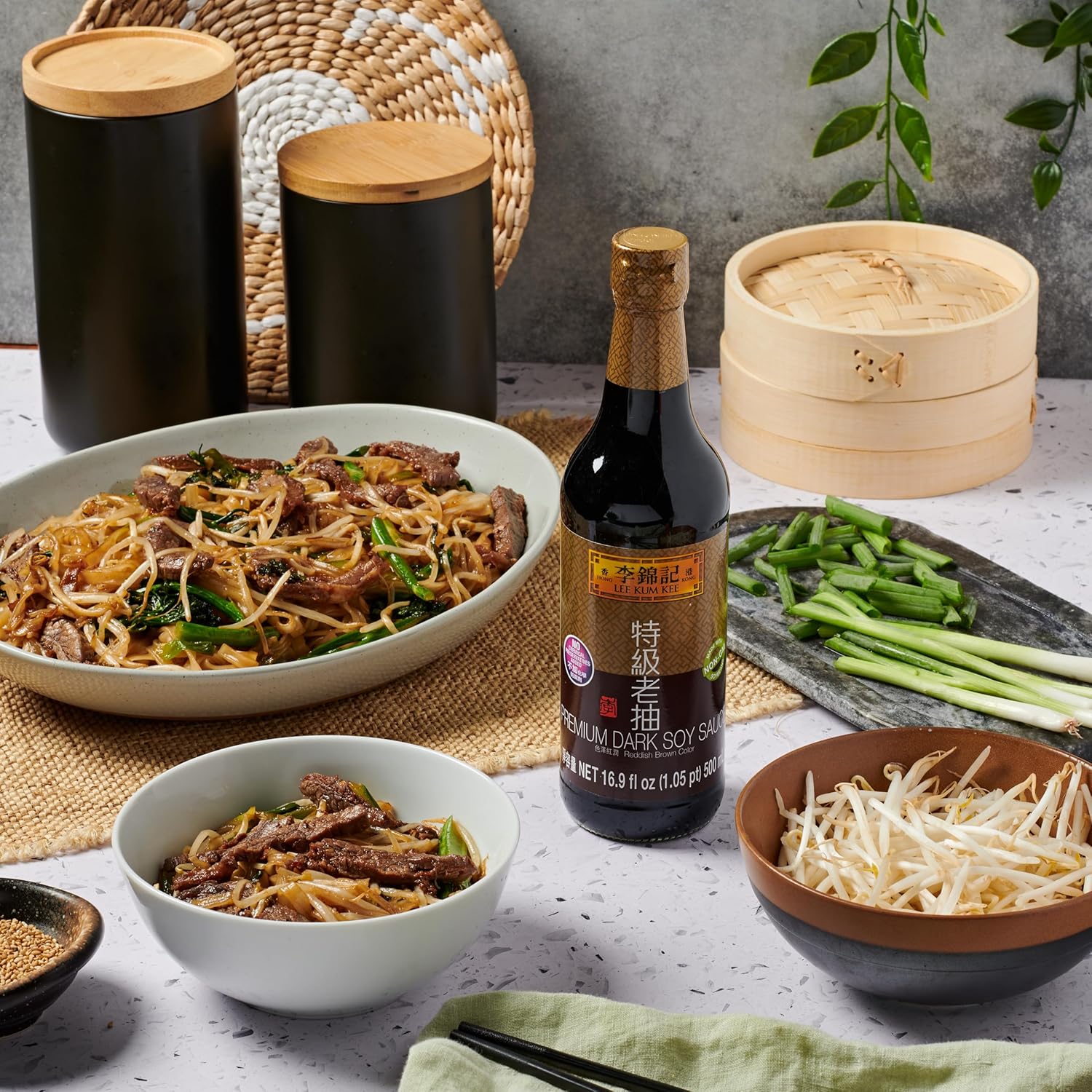 Lee Kum Kee Premium Dark Soy Sauce – Holiday Gift Set Pick for Foodie Family Members, Naturally Brewed Vegan Soy Sauce