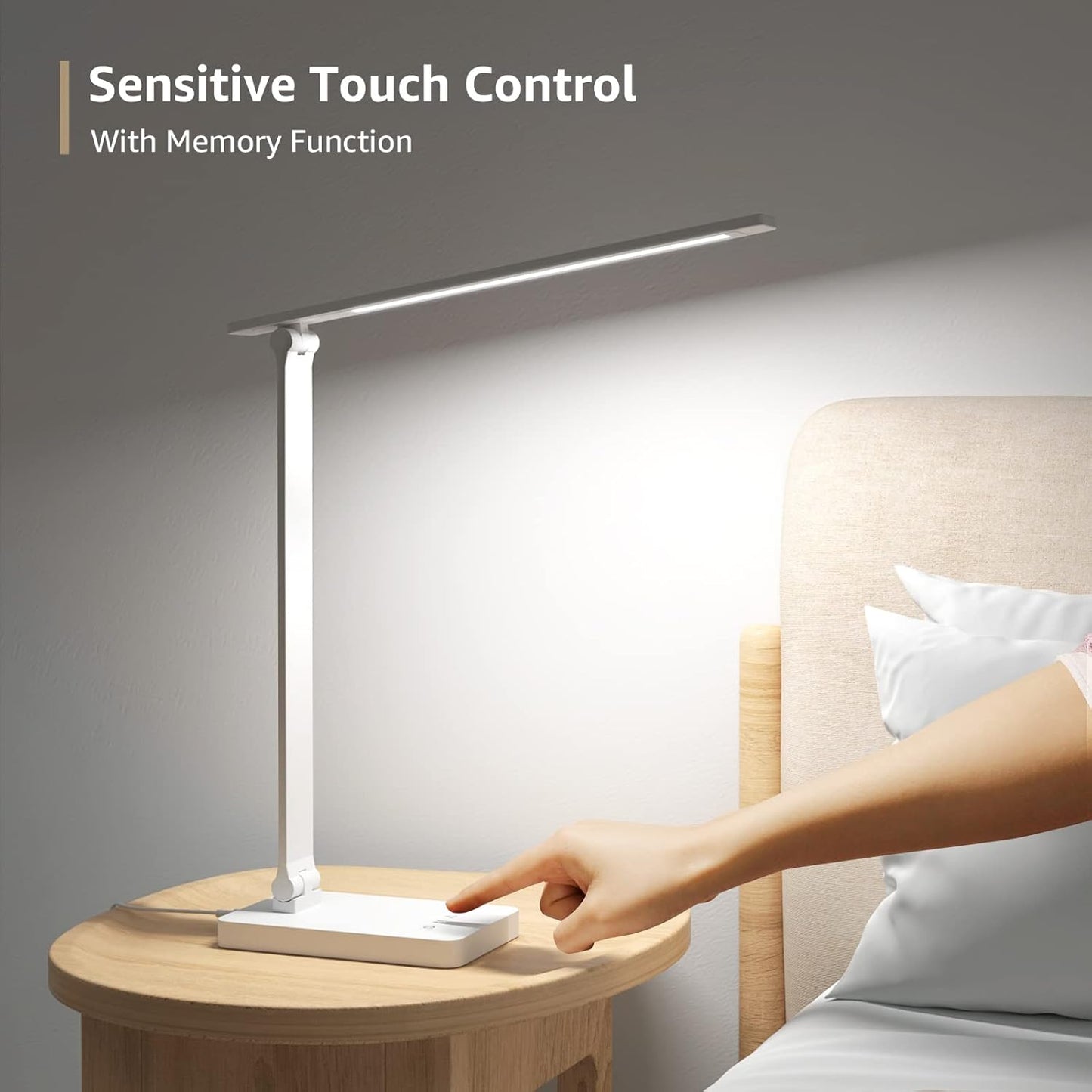Lepro Dimmable Touch Desk Lamp – Flicker-Free Homework Light for Children Doing Crafts and Reading at the Table
