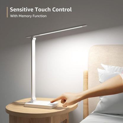Lepro Dimmable Touch Desk Lamp – Flicker-Free Homework Light for Children Doing Crafts and Reading at the Table