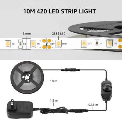Lepro LED Tape Light – Aesthetic Under Cabinet and Headboard Lighting for Stylish Home Interiors, 32.8 ft