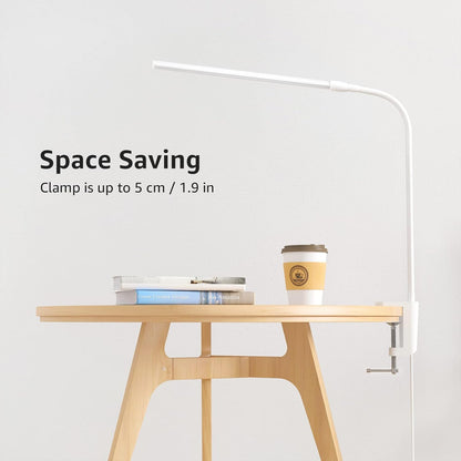 Lepro Minimalist Clamp Lamp for Modern Home Offices, USB Powered Non-Glare Light with Slim Profile