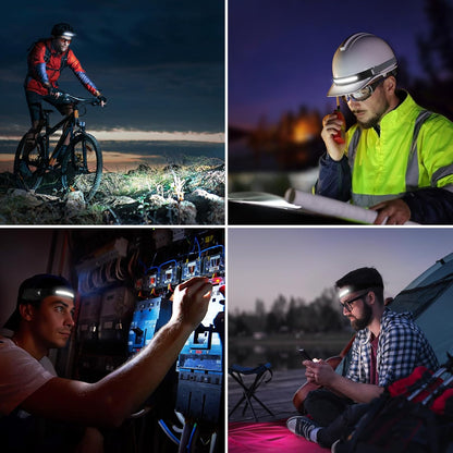 Lepro Shockproof LED Head Lamp for Night-Shift Workers – Hands-Free Wave Activation Keeps Dirty or Gloved Hands Off Switches