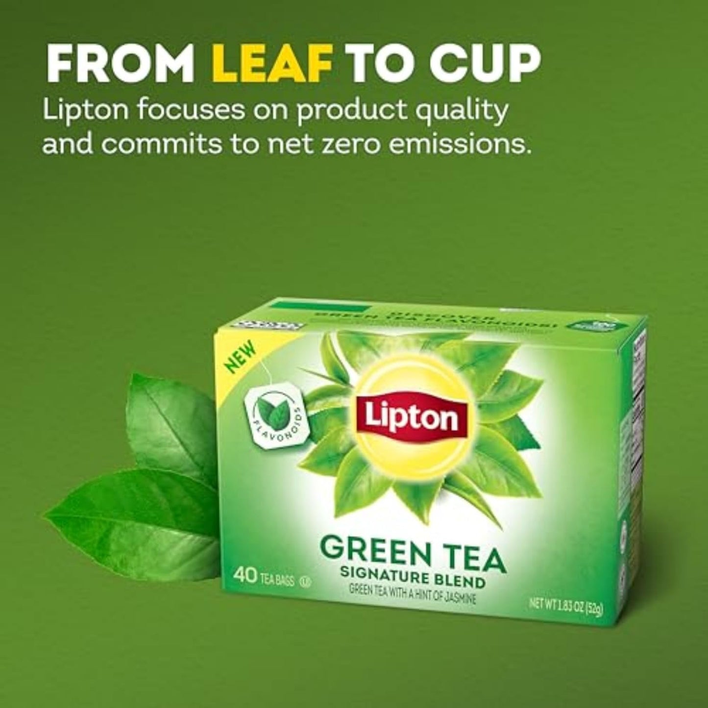 Lipton Jasmine Green Tea – Uncluttered Kitchen Staple, Neutral-Toned Box for Intentional Homes