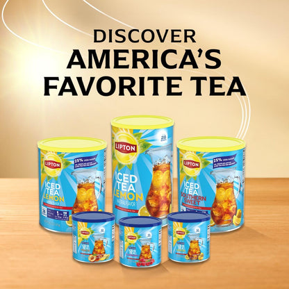 Lipton Peach Iced Tea Canister – 10-Quart Yield for Camping Trips and Outdoor Entertaining