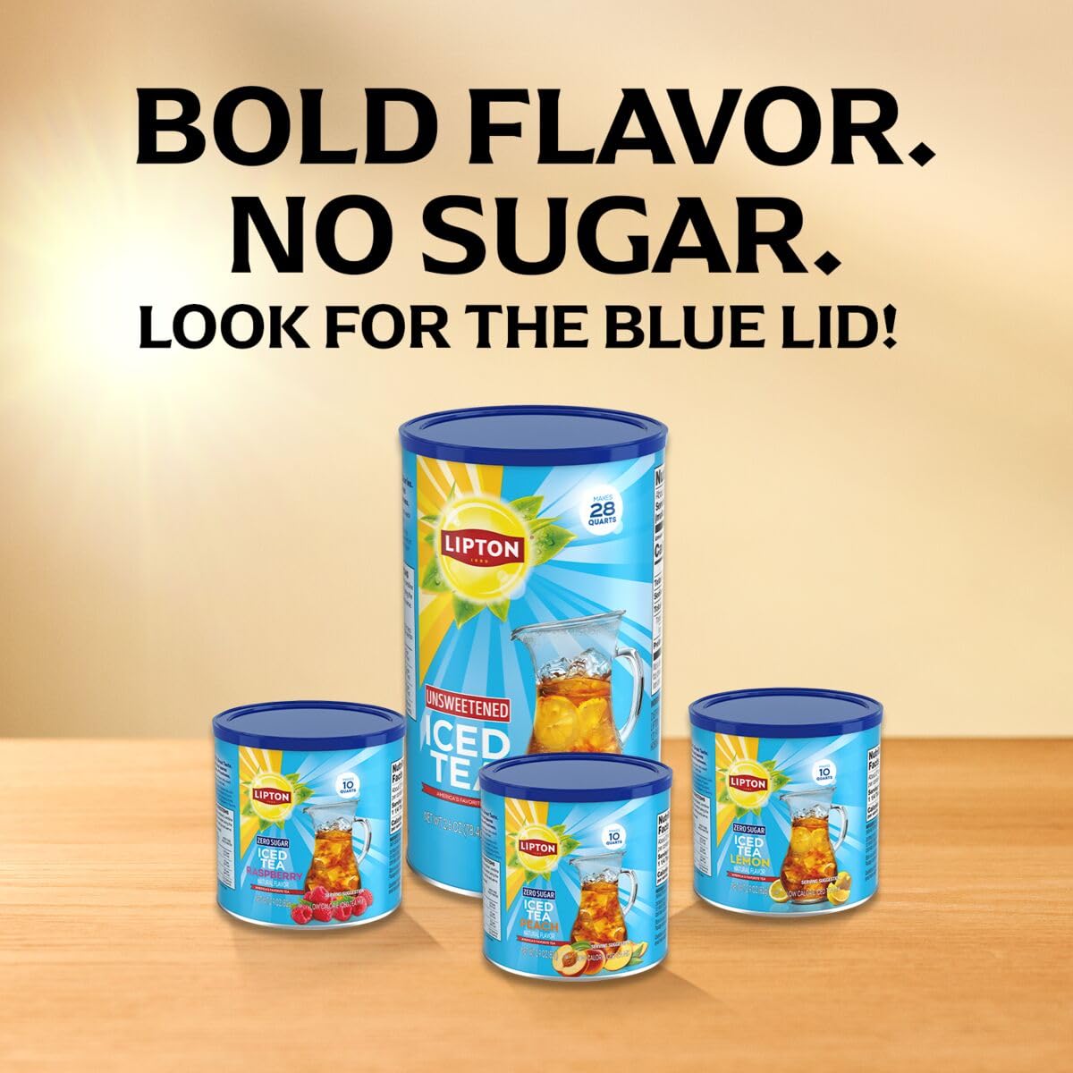 Lipton Peach Iced Tea Canister – 10-Quart Yield for Camping Trips and Outdoor Entertaining