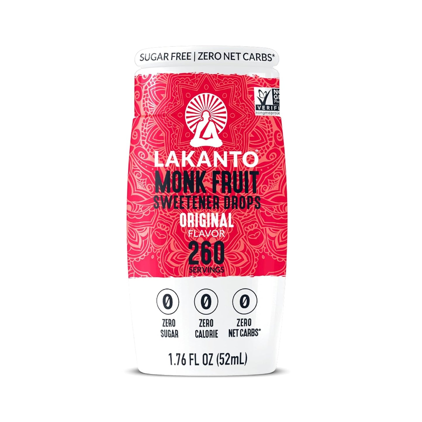 liquid monk fruit extract in a portable 1.76–1.8 fl oz dropper bottle