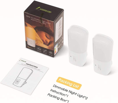 LOHAS Minimalist Nightlight, Low Profile 1W LED Plug in with Hidden Light Sensor for Uncluttered Walls