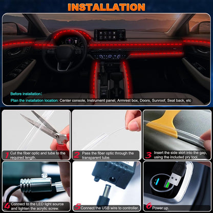 Lotus Lantern RGB Interior Lighting – Stress-Free Mood Boost for Daily Drivers, Music-Reactive Ambient Kit