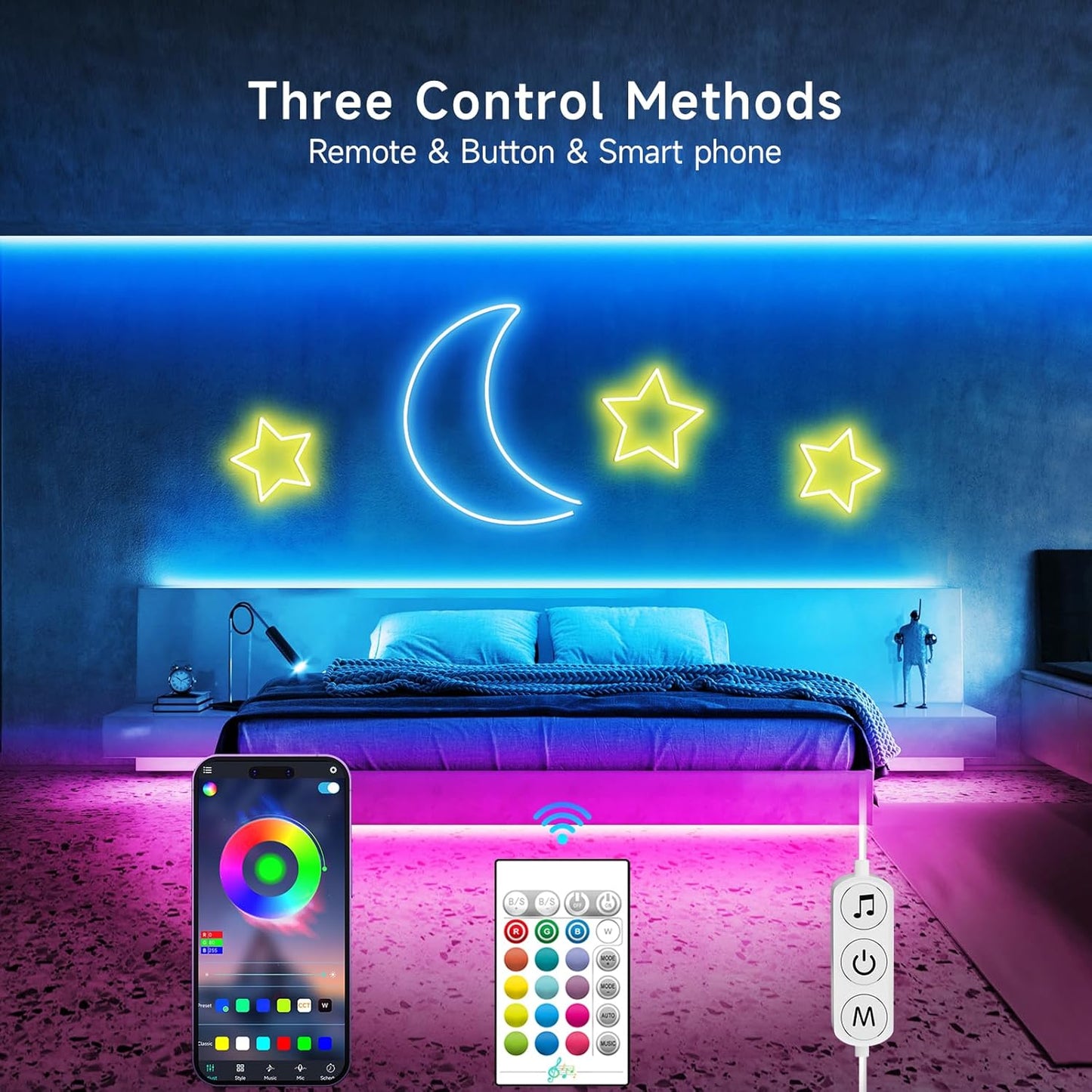 LotusLamp Housewarming Gift Neon LED Strip, Flexible RGB Rope Light for New Home Living Room & Patio Ambiance